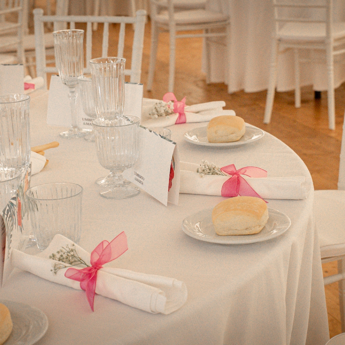 Dettaglio elegante della mise en place